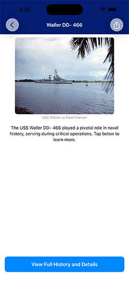 Destroyers App - Ship Details