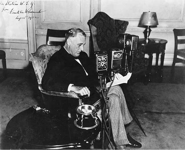 FDR Giving a Fireside Chat