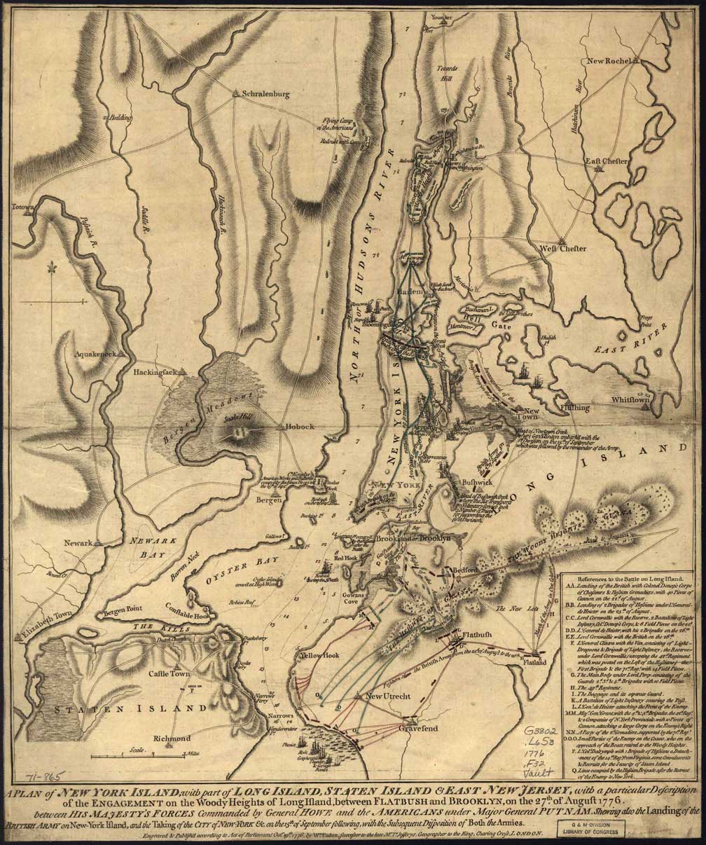 battle of new york map British Capture New York battle of new york map