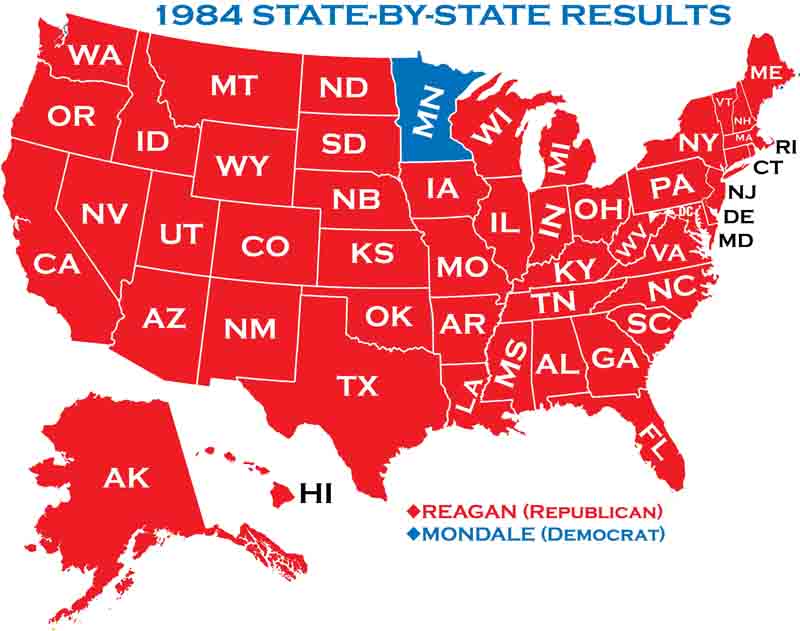 1984 Presidential Election Map